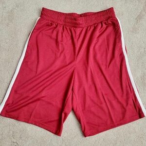 TEK GEAR Men's Drawstring Shorts Size M Red/White